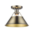 thumbnail image 2 of Yep by Golden Lighting Orwell 1-light Flush Mount in Aged Brass, 2 of 3