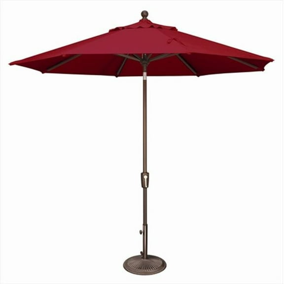 9 ft. Octagon Push Button Tilt Market Umbrella  Really Red