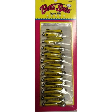 Betts 021GR-22N Spin Grub Lure 1 1/32 oz Yellow And Black Stripes