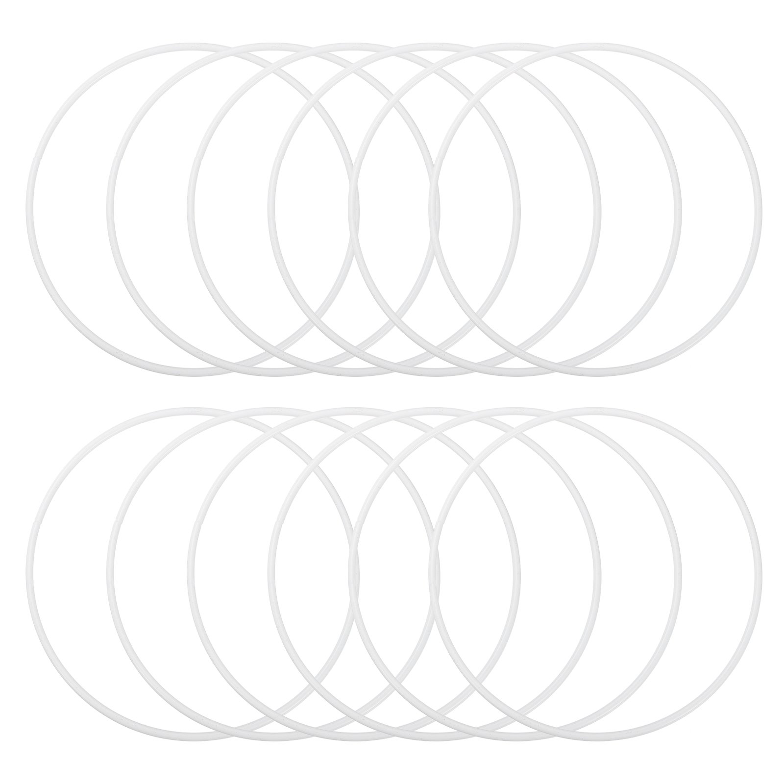 Uxcell 12 Pcs Dream Catcher Rings,Metal Crafts Hoops Floral Hoop 4.7 Inch Macrame Hoops Rings for DIY Crafts Wreath Making Supplies Plant Hangers, White