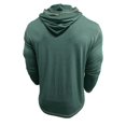 thumbnail image 5 of KHONTS Men's Henley Hooded Shirts Long Sleeve Casual Button up T Shirt Lightweight Pullover Shirt with Pocket Green M, 5 of 6