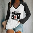 thumbnail image 1 of MKLEKYY Hauts de Concert pour Femmes Chandails en Molleton Légers Décontractés à Col Rond Manches Longues Imprimé Graphique de Football T-Shirt, 1 of 3