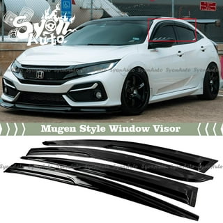 Repalcement for 2006-2011 Honda Civic Coupe Models | EOS Visors JDM  in-Channel Style Smoke Tinted Side Vents Window Deflectors Rain Guard  DWV-V11