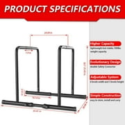 YOLEO Dip Station Portable Functional Fitness Bar, Heavy Duty Adjustable Height Upper Body Equipment for Home Gym for Tricep Dips, Pull-Ups, Push-Ups, L-Sits