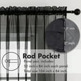 thumbnail image 3 of Regal Home 84" Length Rod Pocket Voile Sheer Window Curtains, 2 Panels, Black, 3 of 4