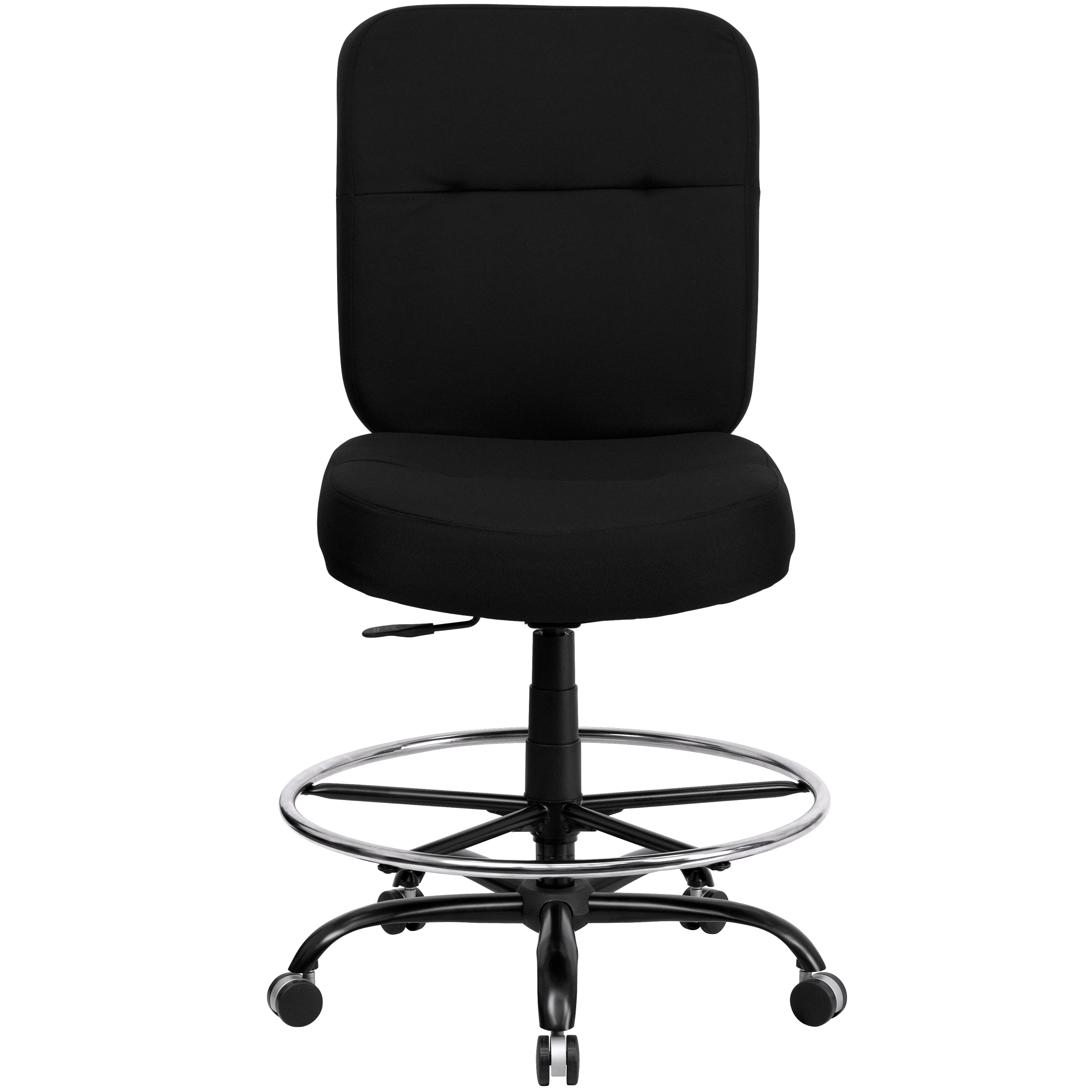 Flash Furniture HERCULES Series Big & Tall 400 lb. Rated Black Fabric Ergonomic Drafting Chair with Rectangular Back - image 5 of 5