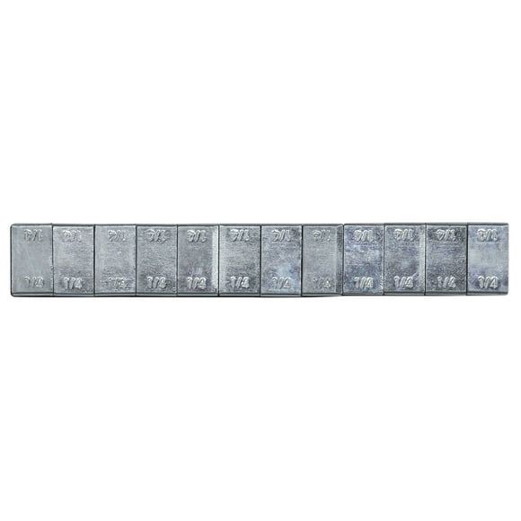 West Coast Wheel Accessories Wheel Balance Weight 198-371NS Stick On; Silver; 48 Strips Of Twelve 1/4 Ounce Weights Per Strip