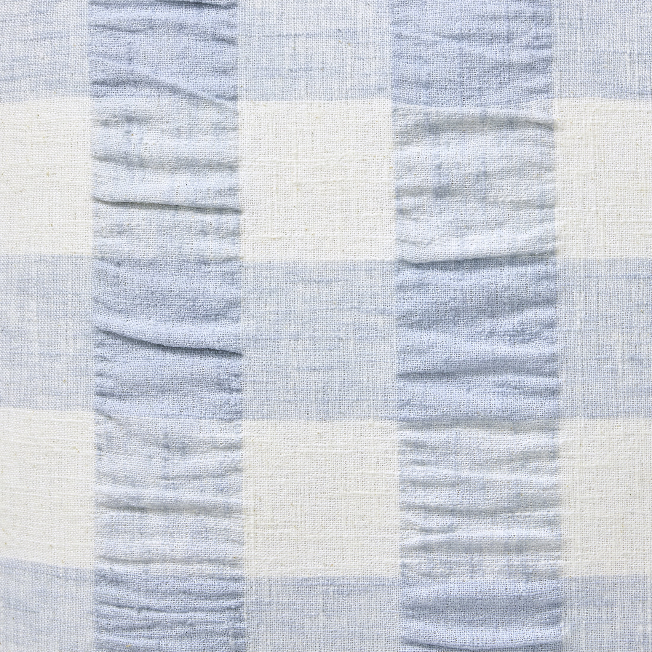 My Texas House 18" x 18" Blue Textured Plaid Decorative Pillow Cover