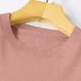 thumbnail image 4 of Divhosrg Women's Lightweight Soft Petite Crewneck Lightweight Solid Plain Sweaters Fall Winter Pullover Jumper Tops Light pink M, 4 of 5