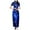 Dark Blue, variant on Vintage Chinese Cheongsam Dress Embroidered Short Sleeve Long Length Women'S Traditional Qipao Plus Size Dress Wine Xxxxxxl