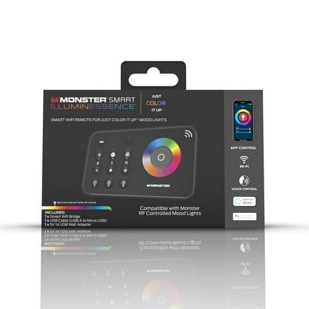 

Monster 3003997 Illuminessence Wireless Mood Light WiFi Bridge - Black