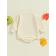 thumbnail image 4 of Baby Boy Girl Halloween Outfits Funny Letter Long Sleeve Sweatshirt Romper Newborn One Piece Bodysuit Fall Winter Clothes, 4 of 8