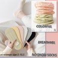 thumbnail image 4 of No Show Womens Socks Antislip Soft Seamless Invisible Liner Flat Cushioned Sock Braided 5 & More Pairs Size5.5-10, 4 of 7