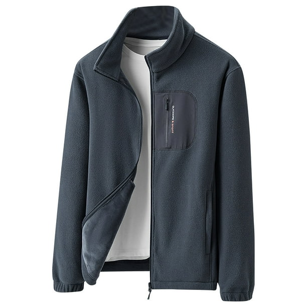 Xihbxyly Chaqueta de Terciopelo para Hombre, Cálida Chaqueta Polar con Capucha, Abrigo Informal Grueso de Manga Larga, Diseño Transpirable y Resistente Al Viento, Ideal para Senderismo, Ciclismo y Vi