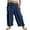 Dark Blue, variant on Women Linen Wide Leg Pants Loos Casual Drawstring Harem Pants with Pockets for S-3XL