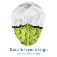 thumbnail image 4 of Shower Caps,BrightGreen Cartoon Dinosaurs Leaves Pattern Waterproof Shower Cap for Women 4 Pieces,Double Reusable Hair Cover for Shower PEVA Elastic Stretch Hem, 4 of 7