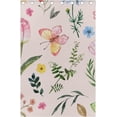 thumbnail image 4 of Coolnut Butterfly and Floral Blackout Curtain for Bedroom, 2 Panels Thermal Insulated Blackout Drapes Long Darkening Curtains with Grommets,55"x 84", 4 of 5