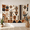 C, variant on XaaKee Wall Tapestry, Bohemian Abstract Mural Clay Garden Vista, High-Quality Polyester Tapestry Wall Hanging, 60x40Inch