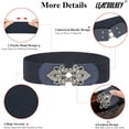 thumbnail image 2 of Zhengup 4 Women Wide Elastic Waist Belt for Dress Vintage Stretch Cinch Belt Retro Buckle, 2 of 7