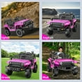 thumbnail image 4 of YunTopKids 12V Ride on Toys for Toddlers, Electric Car for Kids, Ride on Truck for Boys Girls with Parent Remote Control, Music Player,3 Speeds,Pink, 4 of 8