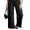 Black, variant on Jeans for Women High Waisted Wide Leg Stretch Denim Cropped Ankle Jeans Vertical Seam Loose Fit Baggy Jeans with Pockets