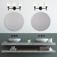 thumbnail image 5 of Design House Aubrey Transitional Matte Black 3-Light Indoor Dimmable Vanity Light with Frosted Glass, 5 of 23