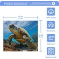 thumbnail image 4 of Coolnut 4 Pack Sea Turtle Pure Cotton Washcloths 12 x 12 Inch Reusable Absorbent Soft Cotton Face Towels Fingertip Towels Set for Gym Towels,Hotel and Spa Wash cloth, 4 of 7
