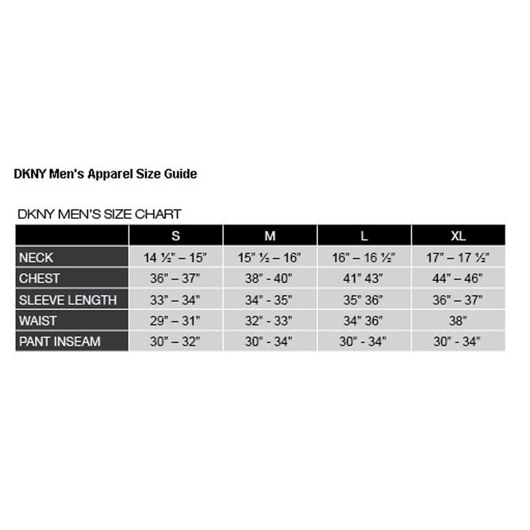 dkny shorts size chart