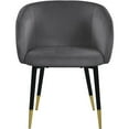 thumbnail image 6 of Meridian Furniture Louise Velvet Dining Chair in Gray, 6 of 7