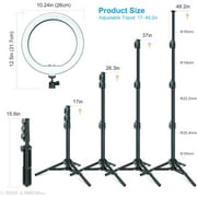 LINCO T-Shape Backdrop Stand with Green Screen & 10 Ring Light Stand Lighting Kit for TikTok