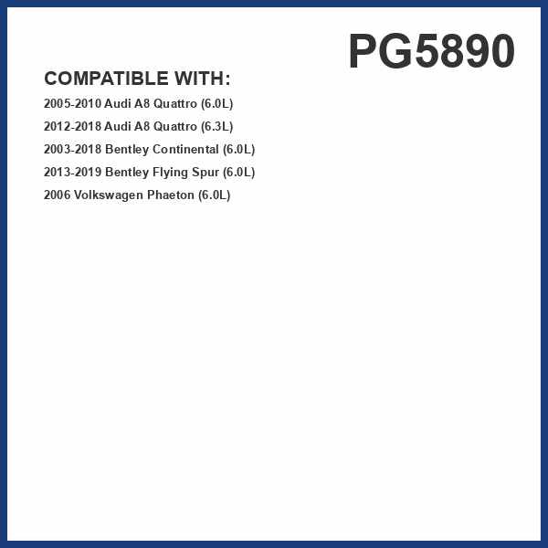 PG Engine Oil Filter PG5890 | Fits 2003-2022 Bentley Continental, 2013-2017 Flying Spur, 2012-2018 Audi A8 Quattro, 2006 Volkswagen Phaeton