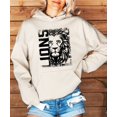 thumbnail image 6 of Lions School Spirit Hoodie for Men and Women Game Day Lion Mascot Team Pride Pullover Sweatshirt Sand Hoodie Small, 6 of 8