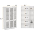 thumbnail image 6 of FUFU&GAGA 6-Door Kitchen Pantry Display Cabinet Bookcase with 10 Tier Shelves, 47.2" Wide, 6 of 7