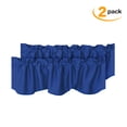 thumbnail image 1 of Window Treatment Curtain Valances Thermal Insulated Valances for Living Room, Rod Pocket, Scalloped,2 Pack, Royal Blue, 52 x 18 - Inch, 1 of 7