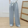 thumbnail image 2 of yillto Women's Lounge Pants Lightweight Comfy Pjs Pant Wide Leg High Waist Loose Trousers with Pockets, 2 of 3