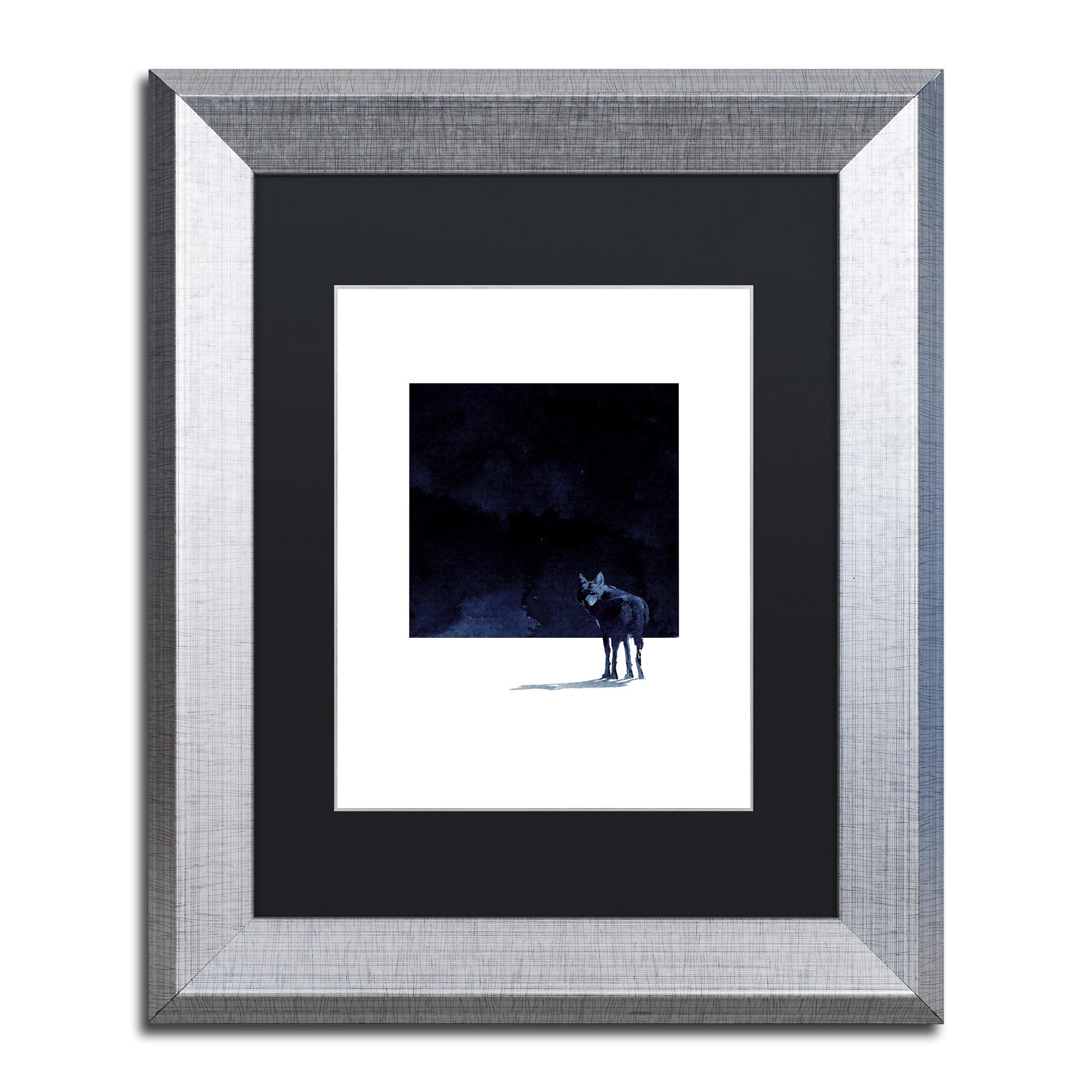 Trademark Fine Art 'I'm Going Back' Canvas Art by Robert Farkas, Black Matte, Silver Frame