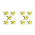 thumbnail image 3 of Kearding 5X flor artificial planta falsa decoración de boda arreglo multiusos de larga duración decoración de oficina al aire libre amarillo Amarillo 2Conjunto, 3 of 6