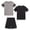 New Grey Black, variant on Boys Activewear Set with Performance Mesh Jersey Tees and Athletic Gym Shorts 3 Piece Outfit