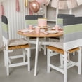 thumbnail image 3 of Grey Green Striped Chair Back Covers, Removable Chair Covers for Dining Chairs Set of 4, Washable Chairs Slipcovers Back Seat Protector for Wedding Party 19"x20", 3 of 9