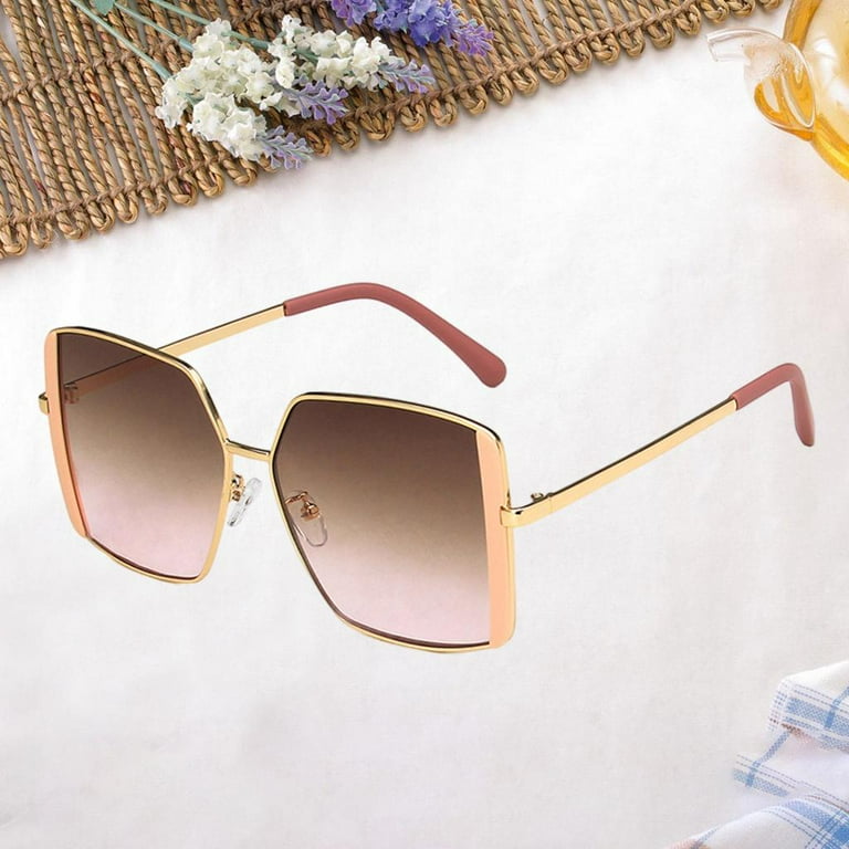 Sunglasses Women Men Fashion Square Lens Big UV400 Unisex Eyewear Street Sunglasses Pink