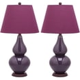 thumbnail image 5 of Safavieh Cybil Verre Double Gourde Lampe en Violet Foncé (Lot de 2), 5 of 5