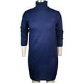 thumbnail image 4 of LYXSSBYX Long Sleeve Dresses Women's Turtleneck Knitted Jumper Sweater Long Sleeve Elegant Casual Dress, 4 of 5