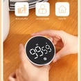 thumbnail image 4 of TFixol F2 Magnetic Rotating Timer with Stand - Silent Mode & Volume Alert, Count Up/Down, Study Alarm Clock, Built-in Lithium Battery, White/Black Options, 4 of 7