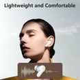 thumbnail image 6 of Wireless Earbuds, Bluetooth Headphones 5.3, Noise Cancelling in-Ear Earphones with LED Display for Mobile Phones, Tablets, White, 6 of 9