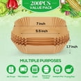 thumbnail image 2 of Small Air Fryer Liners for 1 to 3 QT Airfryer, Set of 200, 5.5in Mini Air Fryer Parchment Paper, Compatible with 2 Quart, 2.1QT, 2.6Qt, Instant Pot Vortex 2QT Airfryer, 2 of 5