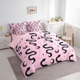 thumbnail image 3 of Castle Fairy Teens Black Snake Bedding Comforter Set,Abstract Animal Queen Bedding Sets, 3 of 8