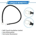 thumbnail image 5 of Unique Bargains 1 Pc 6 AWG Gauge 1.5FT Tinned Copper Battery Inverter Cable 3/8" Lug Black, 5 of 7