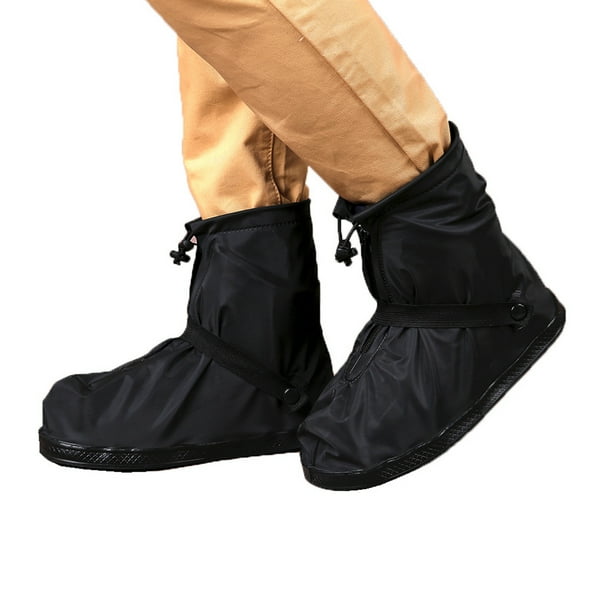 A Pair of Adults Snap Straps Shoes Covers Thicken Wear Resistant