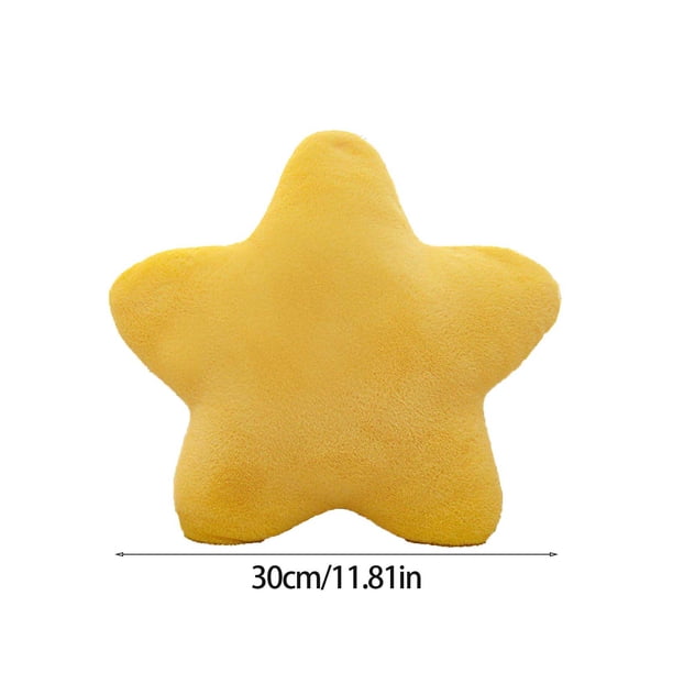 Yhmxh Almohada de estrella súper suave, linda almohada de juguete para dormir, regalo suave para niña, corazón de color crema