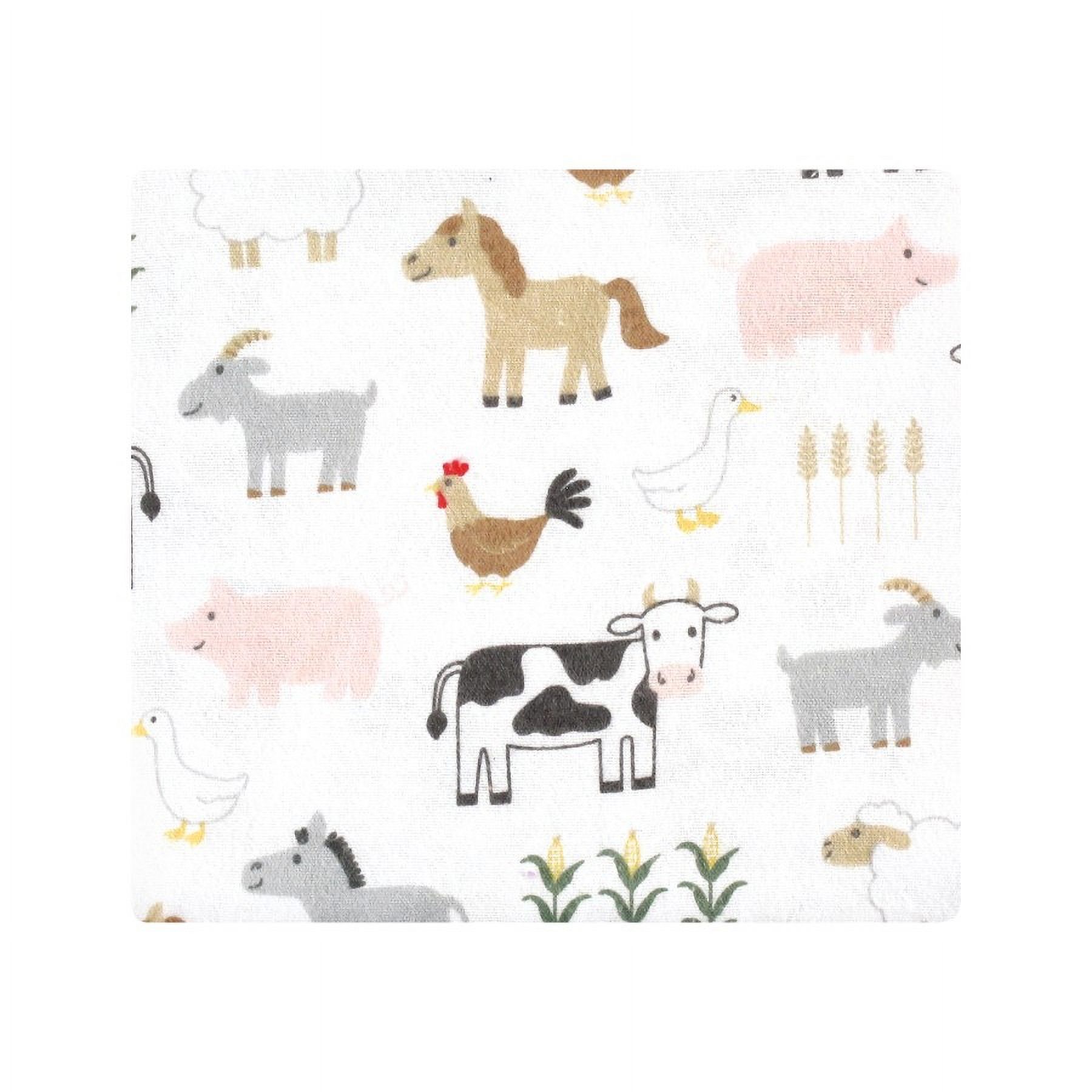 Hudson Baby Unisex Baby Cotton Poly Flannel Receiving Blankets Bundle, Cute Farm, One Size
